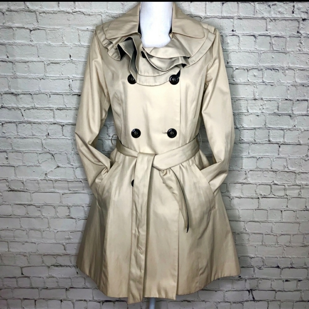 Betsey Johnson Spy Girl Trench/Rain Coat